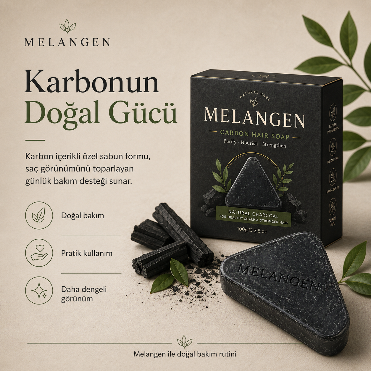 Saç beyazlama karşıtı doğal sabun
