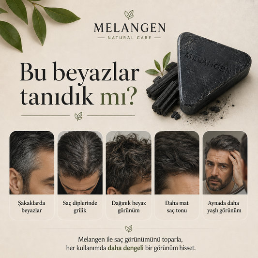 Saç beyazlama karşıtı doğal sabun